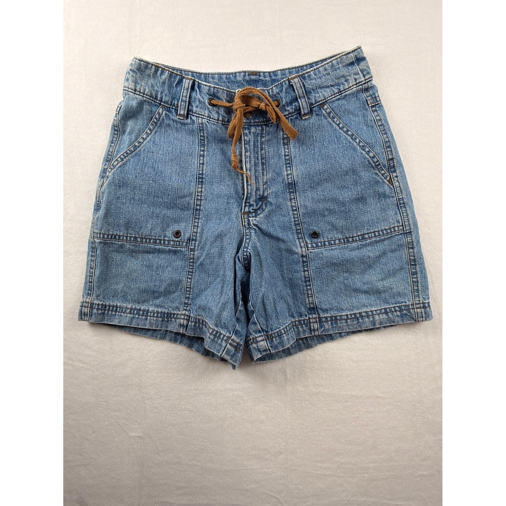 Vtg Rustler Women Medium Wash Denim Cargo Shorts Cotton 6M